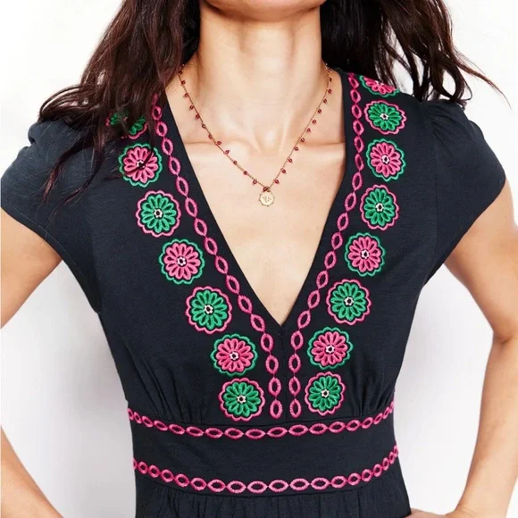 Boden Eloise Embroidered Midi Dress - Picture 5 of 7